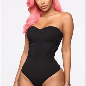 Lace Around Strapless Bodysuit fashion nova